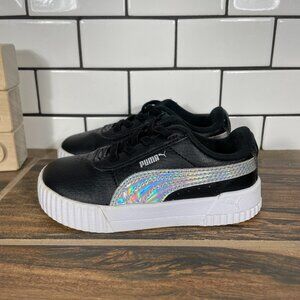 Puma Carina Rainbow AC Toddler Boys Size 8C Shoes Black Slip On Sneakers